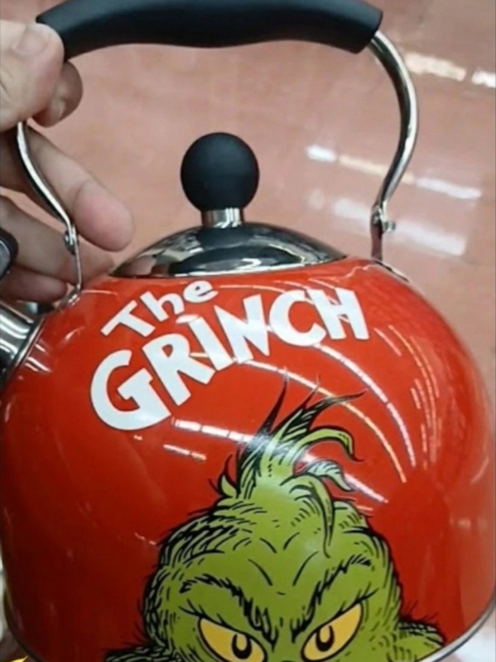 The Grinch Red Tea Kettle teapot
